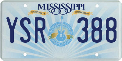 MS license plate YSR388