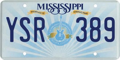 MS license plate YSR389
