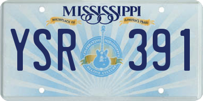 MS license plate YSR391