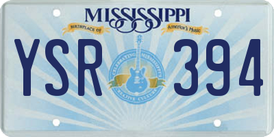 MS license plate YSR394