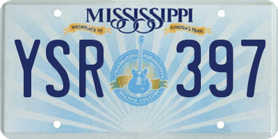 MS license plate YSR397