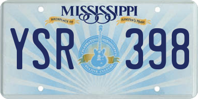 MS license plate YSR398