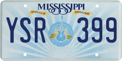 MS license plate YSR399
