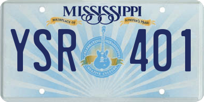 MS license plate YSR401