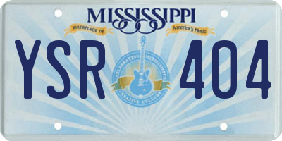 MS license plate YSR404