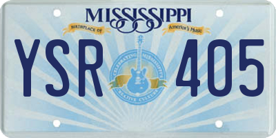 MS license plate YSR405