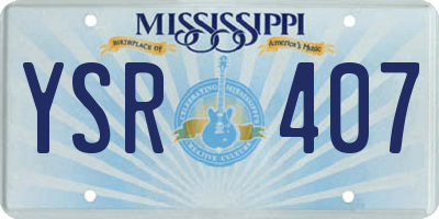 MS license plate YSR407