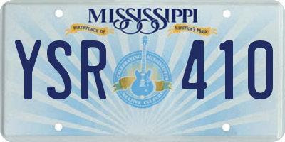 MS license plate YSR410