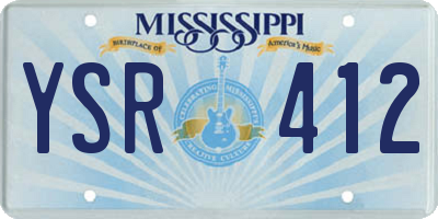 MS license plate YSR412