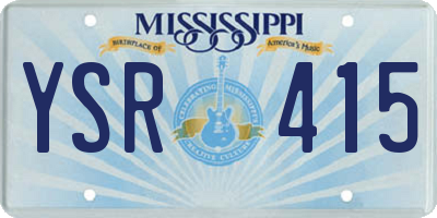 MS license plate YSR415
