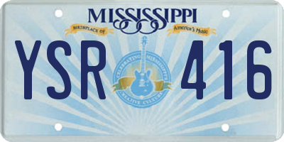 MS license plate YSR416