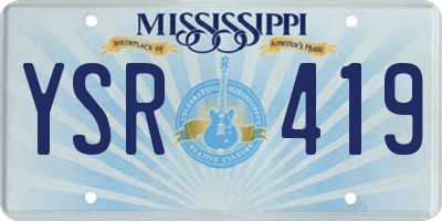 MS license plate YSR419