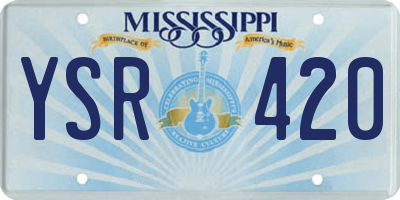 MS license plate YSR420