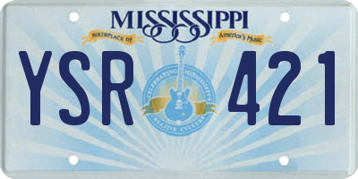 MS license plate YSR421