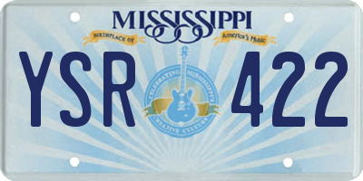 MS license plate YSR422