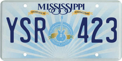 MS license plate YSR423
