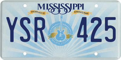 MS license plate YSR425