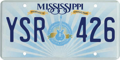 MS license plate YSR426
