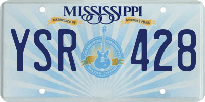 MS license plate YSR428