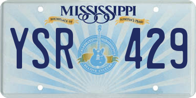 MS license plate YSR429