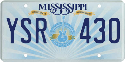 MS license plate YSR430