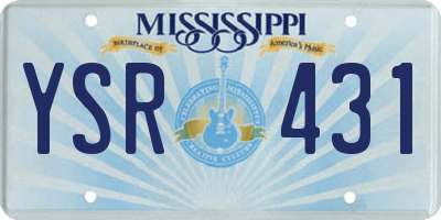MS license plate YSR431