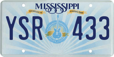MS license plate YSR433