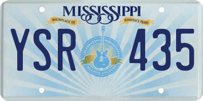 MS license plate YSR435