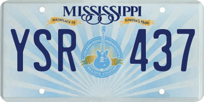 MS license plate YSR437