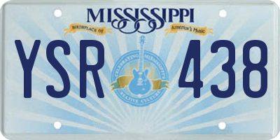 MS license plate YSR438