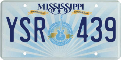 MS license plate YSR439
