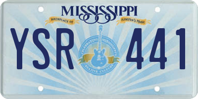 MS license plate YSR441