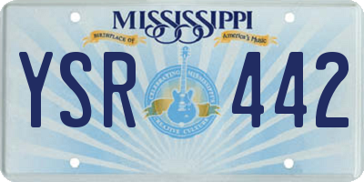 MS license plate YSR442