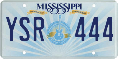 MS license plate YSR444