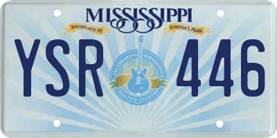 MS license plate YSR446