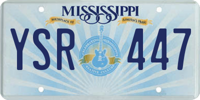 MS license plate YSR447