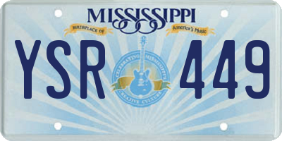 MS license plate YSR449
