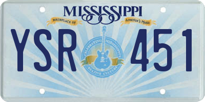 MS license plate YSR451
