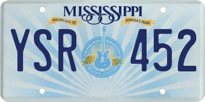 MS license plate YSR452