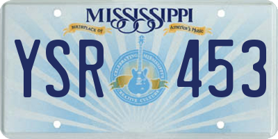 MS license plate YSR453