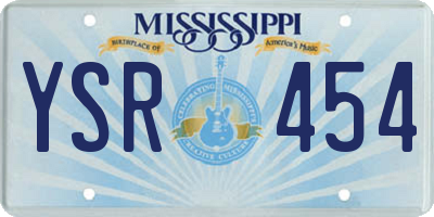 MS license plate YSR454