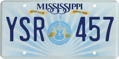 MS license plate YSR457