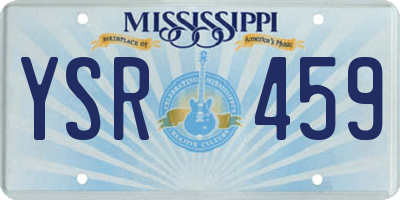 MS license plate YSR459