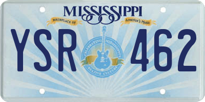 MS license plate YSR462