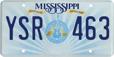 MS license plate YSR463