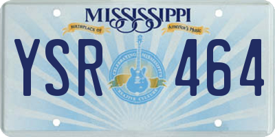 MS license plate YSR464