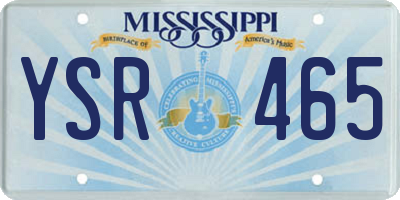 MS license plate YSR465