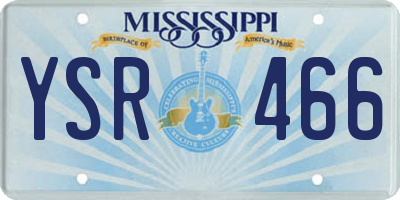 MS license plate YSR466