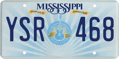 MS license plate YSR468