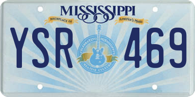 MS license plate YSR469